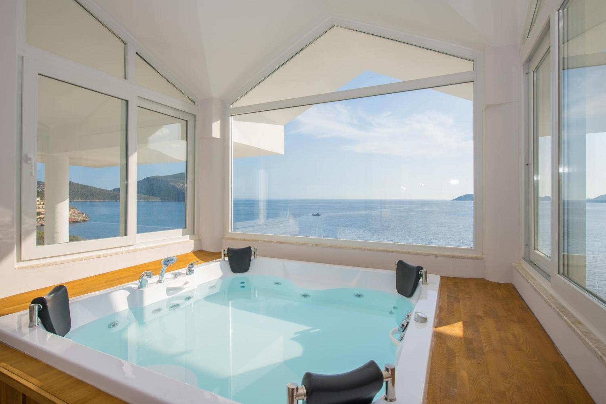 Beachfront White Villa With Private Swimming Pool Kalkan Exterior foto