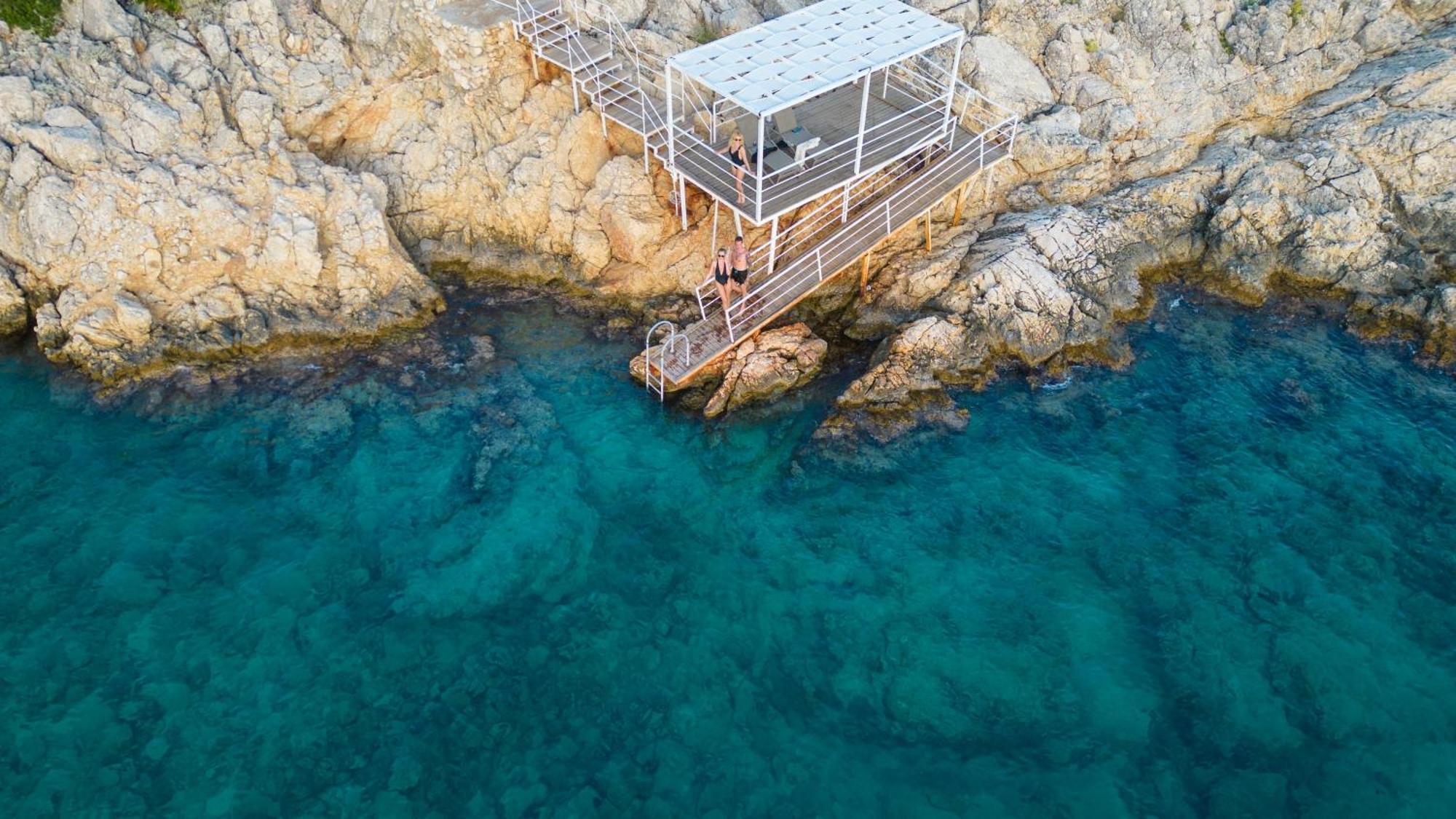 Beachfront White Villa With Private Swimming Pool Kalkan Exterior foto